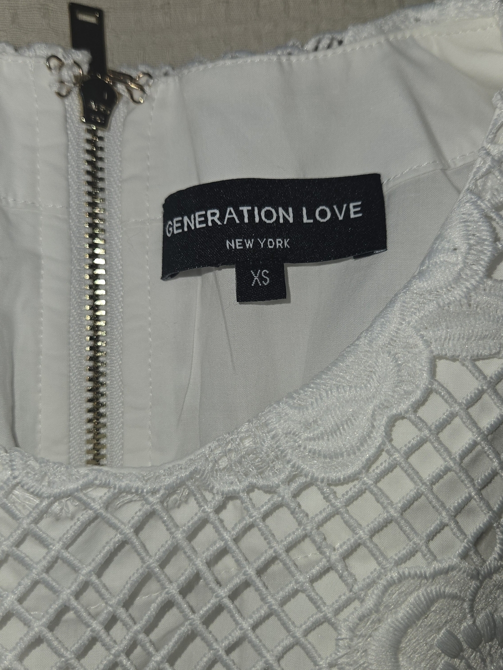 Generation Love White Floral Lace Mini Dress - Picture 4 of 5
